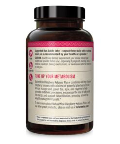 NatureWise Raspberry Ketones Plus - Advanced Ketones in Raspberry Blend Supports Antioxidant Health, Boosts Energy, Supports Weight Targets Vegan & Gluten-Free (120 Veggie Capsules) 21 71l5nJ0PkZL