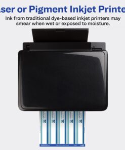 Avery Printable Blank Wraparound Rectangle Labels, 1.25" x 9.75", Matte White, 40 Customizable Labels (22845) 22 71l64DasrqL