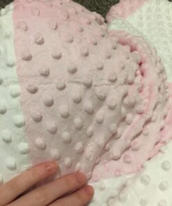 Spasilk Minky Raised Dot Baby Blanket with Satin Trim — Double Layer Blanker for Baby Girls, Baby Boys 30" x 40" Pink 27 71l709P6T1L
