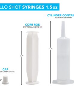 Party Essentials 1.5 Ounce Gelatin Shot/Gelatin Syringe Injectors with Caps, 12-Count, Clear 12 Count (Pack of 1) 13 71l7PoW9cPL