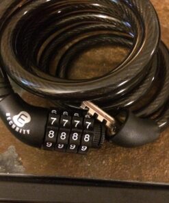 Etronic Bike Lock M6, Cable Lock 6 Feet Long Coiled Security Resettable Combo Combination Lock Bicycle Lock with Mounting Bracket Black 47 71l8a cLzgL