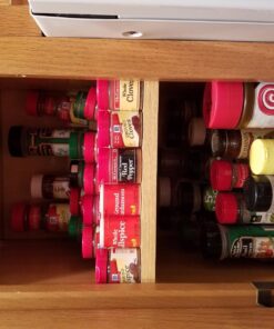 Seville Classics Bamboo Premium Wood 3-Tier Step Shelf Spice & Seasoning Storage Rack Organizer for Kitchen, Cabinet, Countertop, Pantry, Bathroom, Salon, Expandable 8.5"-15" W Expandable 8.5" - 15" W 42 71l9gadPGnL 1