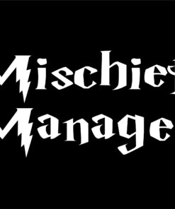 Mischief Managed (8" x 4") Die Cut Decal Bumper Sticker for Windows, Cars, Trucks, Laptops, Etc.