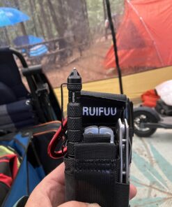 KEPEAK Military Tactical Pen, Professional Self Defense Pen, Emergency Glass Breaker Pen - Tungsten Steel, Writing Tool with 6 Refill Black 34 71lBFknu5IL