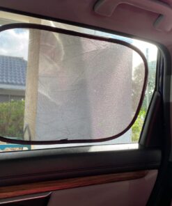 Enovoe Car Window Shades for Baby (21"x14") - 4 Pack - Sun Shade Blocker, Cling Window Cover - Glare Shield and UV Rays Protection for Your Child - Side Window Screens for SUV- Mesh Car Window Shade Black 35 71lC6wHyL3L