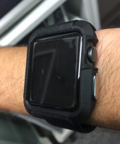 Spigen Rugged Armor Designed for Apple Watch Case for 42mm Series 3/Series 2/1/Original (2015) - Black 71 71lD0RSxytL