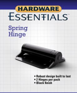 Hardware Essentials 852868 Hardware Essentials 852546 Satin Brass Double-Acting (3-inch) Black Adjustable Screen Door Spring Hinge, 3" (76.2mm), 2 Count 14 71lDj9DHML