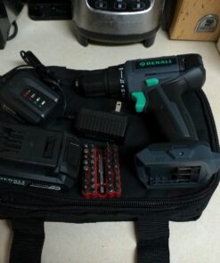 Amazon Brand - Denali by SKIL 20V Drill Driver Kit with 36 Piece Bit Set, Includes 2.0Ah Lithium Battery, 1A Compact Charger and Carry Bag, Blue Drill Driver, Battery, 1A Charger & Bit Set 36 71lELudiO9L 1