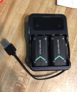 Ponkor Rechargeable Battery Packs for Xbox Series X|S/Xbox One, 2x2600mAh Batteries with High-Speed Charging Station for Xbox One S/Xbox One X/Xbox One Elite Controller 53 71lEhunsaL