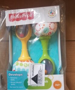 Fisher-Price Baby Toys Rattle ‘n Rock Maracas, Set of 2 Soft Musical Instruments for Infants 3+ Months, Green & Yellow Green/Yellow 33 71lF2QYKe8L 2
