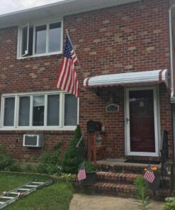 Valley Forge, American Flag, Aluminum Bracket White Powder Coated, 2-Position Pole Holder 1 inches 25 71lFXYLvhwL