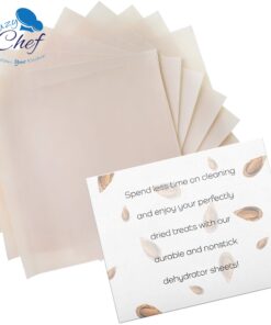 Chuzy Chef Set of 9 Dehydrator Sheets - Baking Mat Teflon Dehydrator Sheet - 14'' X 14'' Food Dehydrator Tray Liners Non Stick Sheets Baking Mat Food Dryer Sheet For Excalibur 14 71lFkOJkVEL