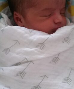 Ziggy Baby Muslin Baby Swaddle Blankets - 3 Pack - Gender Neutral for Boys and Girls - Chevron, Arrow, Cross, Grey/White (47x47) Grey-white 41 71lGKdz3sNL