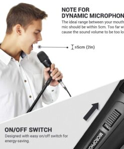 TONOR Dynamic Karaoke Microphone for Singing with 5M XLR Cable, Metal Handheld Mic Compatible with Karaoke Machine/Speaker/Amp/Mixer for Karaoke Singing, Speech, Wedding and Outdoor Activity 30 71lGYXcCFLL