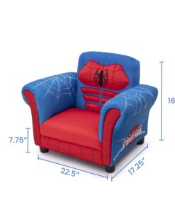 Delta Children Figural Upholstered Chair, Marvel Spider-Man (Blue, Red) 27 71lHqdPaJPL