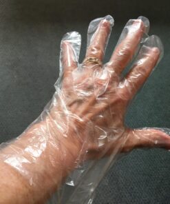 500 Pack Cooking Gloves - Plastic Disposable Food Safe, Food Prep, Handling, Serving Gloves (Clear, One Size Fits Most) 23 71lIJHw7TSL