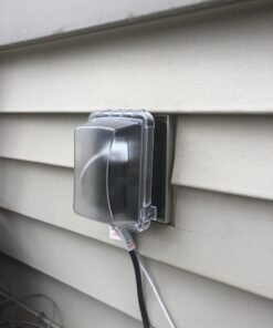 TayMac MM510C Single-Gang Horizontal/Vertical Weatherproof Receptacle Cover, 3.75 Inches Deep, Clear 28 71lJWqH5q3L