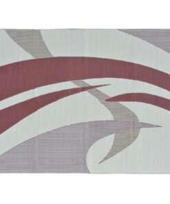 Stylish Camping 159125 9-feet by 12-feet Reversible Mat, Plastic Straw Rug, Large Floor Mat for Outdoors, RV, Patio, Backyard, Picnic, Beach, Camping (Burgundy) 9x12 Burgundy/Brown 12 71lJmkSlWoL