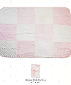 Alternative view of Spasilk Minky Raised Dot Baby Blanket with Satin Trim — Double Layer Blanker for Baby Girls, Baby Boys 30" x 40" Pink