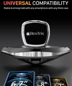 Bestrix Magnetic Phone Car Mount |Universal Magnetic Car Cell Phone Holder | Magnet Car Phone Holder Compatible w/iPhone 12 11 Pro/11 Pro Max/XS/XR/X/8/7,Galaxy S10/S10+/S9/S9 Note & More (CD Slot) CD Slot 29 71lLfeIyJJL