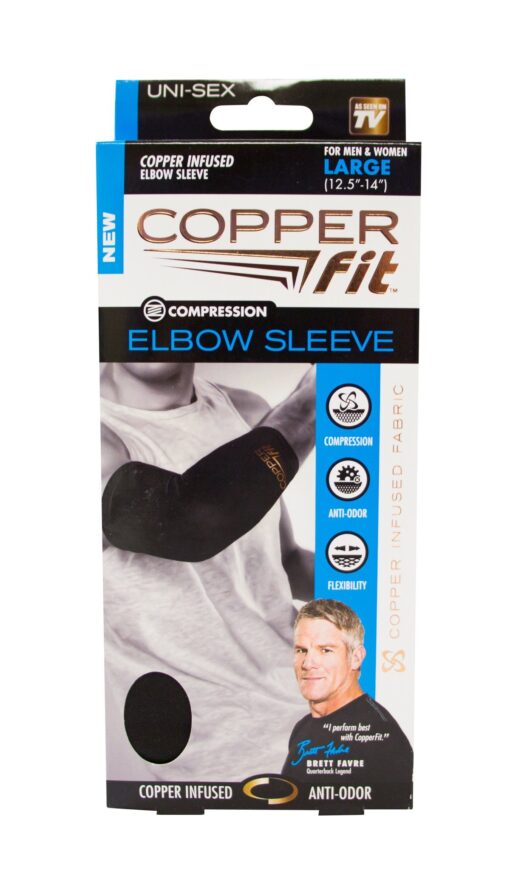 Copper Fit Original Recovery Elbow Sleeve Medium Black with Copper Trim