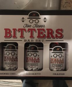 Hella Cocktail Co. 5-Pack Bitters Bar Set (8.5 Fl Oz Total) - Craft Aromatic, Orange, Ginger, Mexican Chocolate, and Smoked Chili Cocktail Bitters Variety Pack 1.7 Ounce (Pack of 5) 23 71lNJpcXR5L