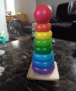 Melissa & Doug Rainbow Stacker Wooden Ring Educational Toy - Wooden Rainbow Stacking Rings Baby Toy, Stacker Toys For Infants And Toddlers 44 71lNQQXhAmL