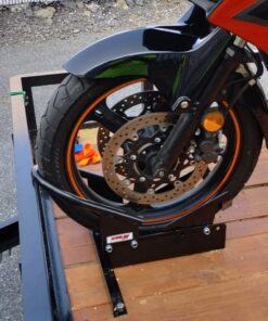 Extreme Max 5001.5010 Motorcycle Wheel Chock, Black Standard 58 71lO M1650L