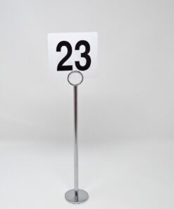 New Star Foodservice 23244 Ring-Clip Table Number Holder/Number Stand/Place Card Holder, 12-Inch, Set of 12 Silver 39 71lOWSWdm1L