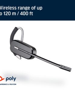 Plantronics - CS540 Wireless DECT Headset with Lifter (Poly) - Single Ear (Mono) Convertible (3 wearing styles) - Connects to Desk Phone - Noise Canceling Microphone 2011 Version 20 71lObCmrWQL