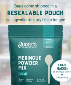 Judee’s Complete Meringue Powder Mix 1.5 lb (24oz) - Great for Baking and Decorating - No Preservatives - Gluten-Free and Nut-Free - Make Meringue Cookies, Pies, Frosting, and Royal Icing 1.5 Pound (Pack of 1) 27 71lPwgz2v8L