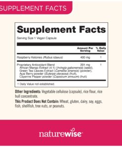 NatureWise Raspberry Ketones Plus - Advanced Ketones in Raspberry Blend Supports Antioxidant Health, Boosts Energy, Supports Weight Targets Vegan & Gluten-Free (120 Veggie Capsules) 22 71lQLgyN1vL