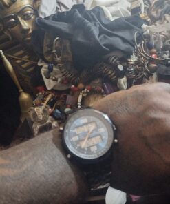 VIGOROSO Men's LED Analog Digital Date Week Sports Outdoor Steel Blue Dial Watch Black&Blue 30 71lQi2u5DwL