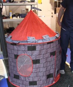 Kiddey Knight's Castle Kids Play Tent -Indoor & Outdoor Children's Playhouse - Durable & Portable with Free Carrying Bag – “Bonus” Shield and Sword Set - Makes for Boys & Girls Knights Tent 45 71lRX54XwGL 5