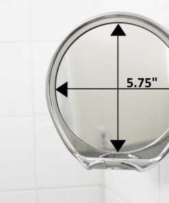 JiBen Fogless Shower Mirror with Power Locking Suction Cup, Built-in Razor Hook and 360 Degree Rotating Adjustable Arm, Personal Fog Free Bathroom Shaving Mirror (Chrome) Chrome 29 71lRjYOrAJL