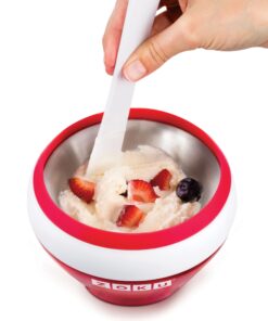 ZOKU Ice Cream Maker, Compact Make and Serve Bowl with Stainless Steel Freezer Core Creates Soft Serve, Frozen Yogurt, Ice Cream and More in Minutes, BPA-free, Red 10 71lS4VRb89L