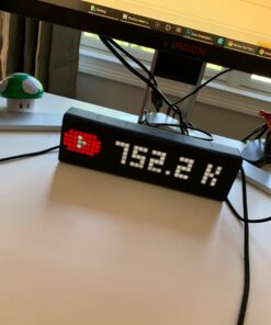 LaMetric TIME Wi-Fi Clock for Smart Home - Social Media Counter - Cinema Lightbox - Digital Alarm Clock with Weather - Retro Pixel Art Bluetooth Speaker with 37x8 LED Display 49 71lSfow1yiL