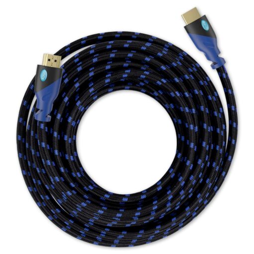 AURUM CABLES 30ft HDMI Cable 4K@60Hz Ultra HD, High Speed with Ethernet HDMI Cable Braided Nylon & Gold Connectors, ARC, CL3 Rated - Compatible with TV, PC, Monitor, Laptops, PS3, PS5, PS4 30 FT 1 Pack