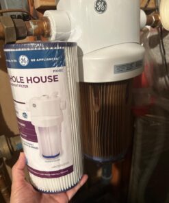GE FXHSC Whole House Water Filter | Replacement for Water Filtration System | NSF Certified: Reduces Sediment, Rust & Other Impurities from Water | Replace Every 3 Months for Best Results | 1 Filter 1 Count (Pack of 1) 20 71lT7vmjTvL