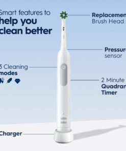 Oral-B Pro 1000 Rechargeable Electric Toothbrush, White Rechargeable Handle 32 71lTdd 0gqL