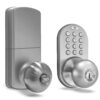 MiLocks TKK-02SN Tkk-Sn Digital Door Knob Lock with Electronic Keypad, Satin Nickel, Keypad, Keyless