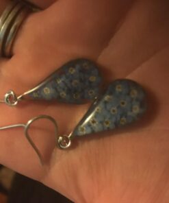 Amazon Collection Sterling Silver Pressed Flower Teardrop Earrings Blue 19 71lVekbZIL