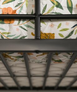 Walker Edison Timothee Urban Industrial Metal Twin over Loft Bunk Bed, Twin Size, Black 38 71lWHeuD1LL