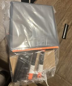 TreeLen Broom and Dustpan Set with 52" Long Handle for Home Kitchen Room Office Lobby Floor Use Upright Stand Up Stand Up Broom with Dustpan Combo A Orange Broom and Dustpan 30 71lWQvbpZGL