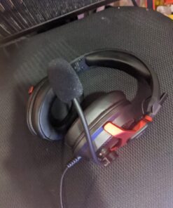 Tatybo Gaming Headset with 7.1 Surround Sound for PC PS4 PS5, USB & 3.5mm PC Headset with Noise Cancelling Microphone, Gaming Headphones for Switch Laptop Xbox one Black and Red 43 71lWbkNPeLL 1