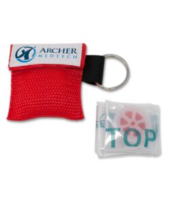 CPR Mask (with Additional Keychain CPR Mask) - First Aid Face Shield with One-Way Breath Valve - Archer MedTech Brand 19 71lXN6j w9L