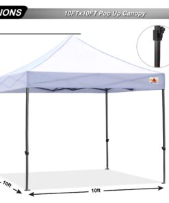 ABCCANOPY Patio Pop Up Canopy Tent 10x10 Commercial-Series (White) White 26 71lYMlRxbL