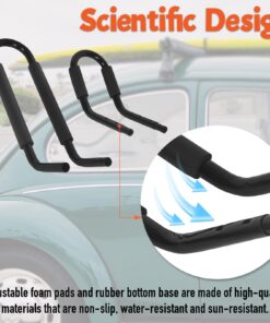 ECOTRIC Kayak Roof Rack J-Bar Rack HD Universal Kayak Carrier Holder Canoe Boat Surf Ski Board Roof Top Mounted on Crossbar for Car SUV Truck Set of 4 30 71lYgppsmbL