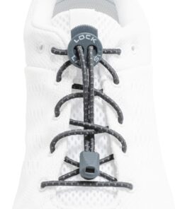 Lock Laces Reflective (2-Pack) Elastic No Tie Shoelaces, One Size Fits All, for Kids and Adults, Elastic No Tie Shoe Laces Storm Gray-storm Gray 17 71lZSP4VFOL