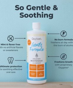 Alternative view of Oxyfresh Gentle Formula Unflavored Mouthwash – Perfect for Ultra Sensitive Gums & Teeth – No Mint, Zero Alcohol, Flavor Free – Fresh Breath. 16 oz.